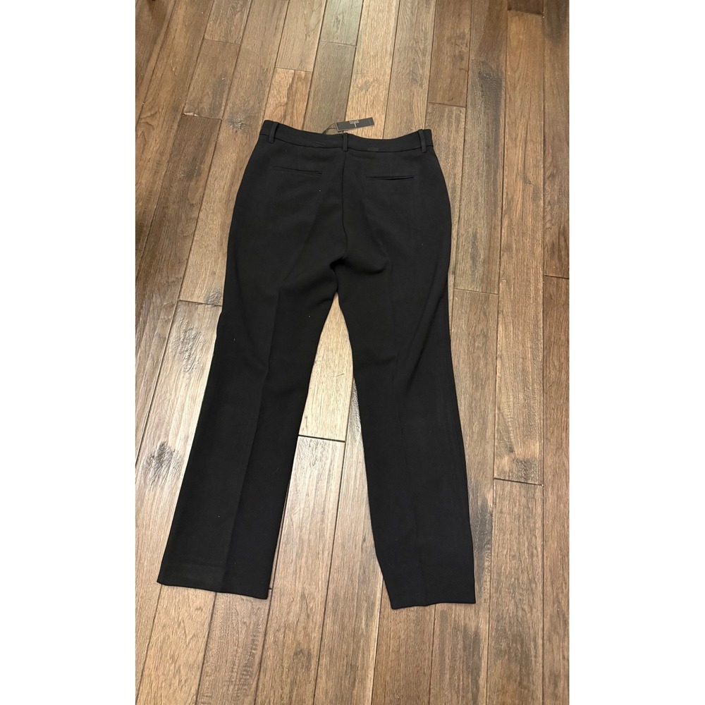 Tahari Dress Pants Women 14 Black Straight Leg Stretch Professional Trousers - Picture 2 of 7